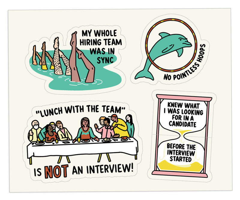 The Bent Good Boss Achievement Stickers Hiring Manager Edition