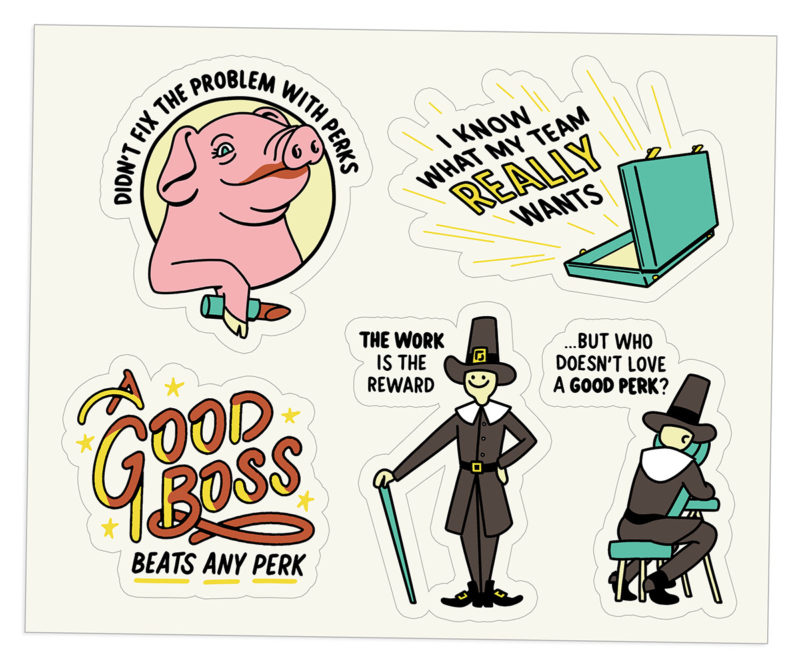 The Bent Good Boss Achievement Stickers Perks Edition