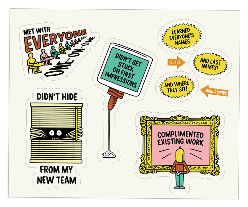The Bent Good Boss Achievement Stickers Getting to Know Your New Team Edition
