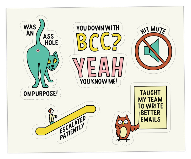 The Bent Good Boss Achievement Stickers Email Etiquette Edition