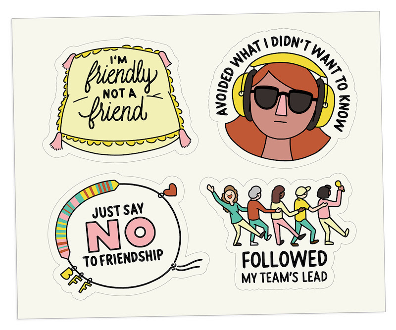 The Bent Good Boss Achievement Stickers BFF Edition